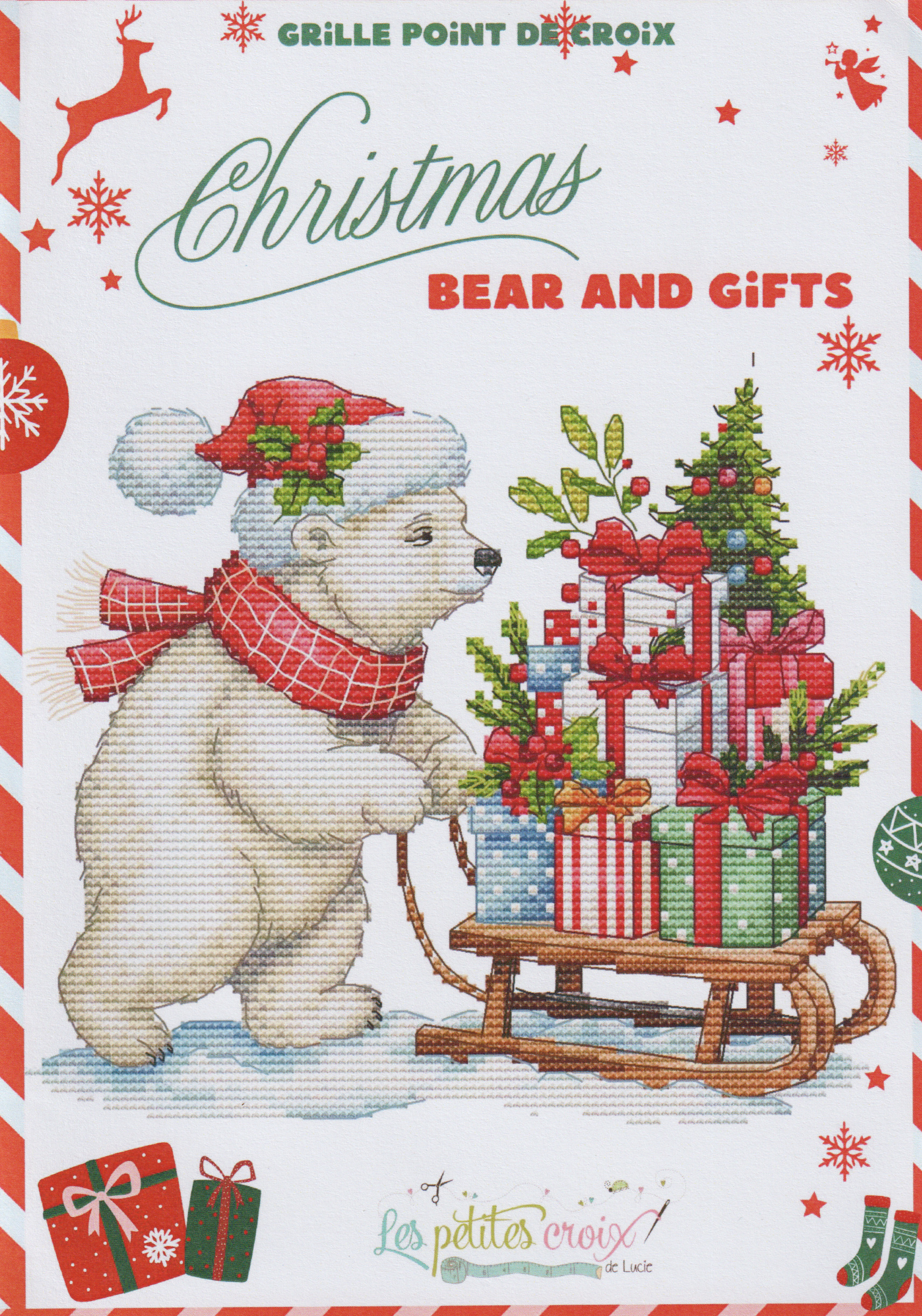 Christmas Bear And Gifts - Cross Stitch Pattern