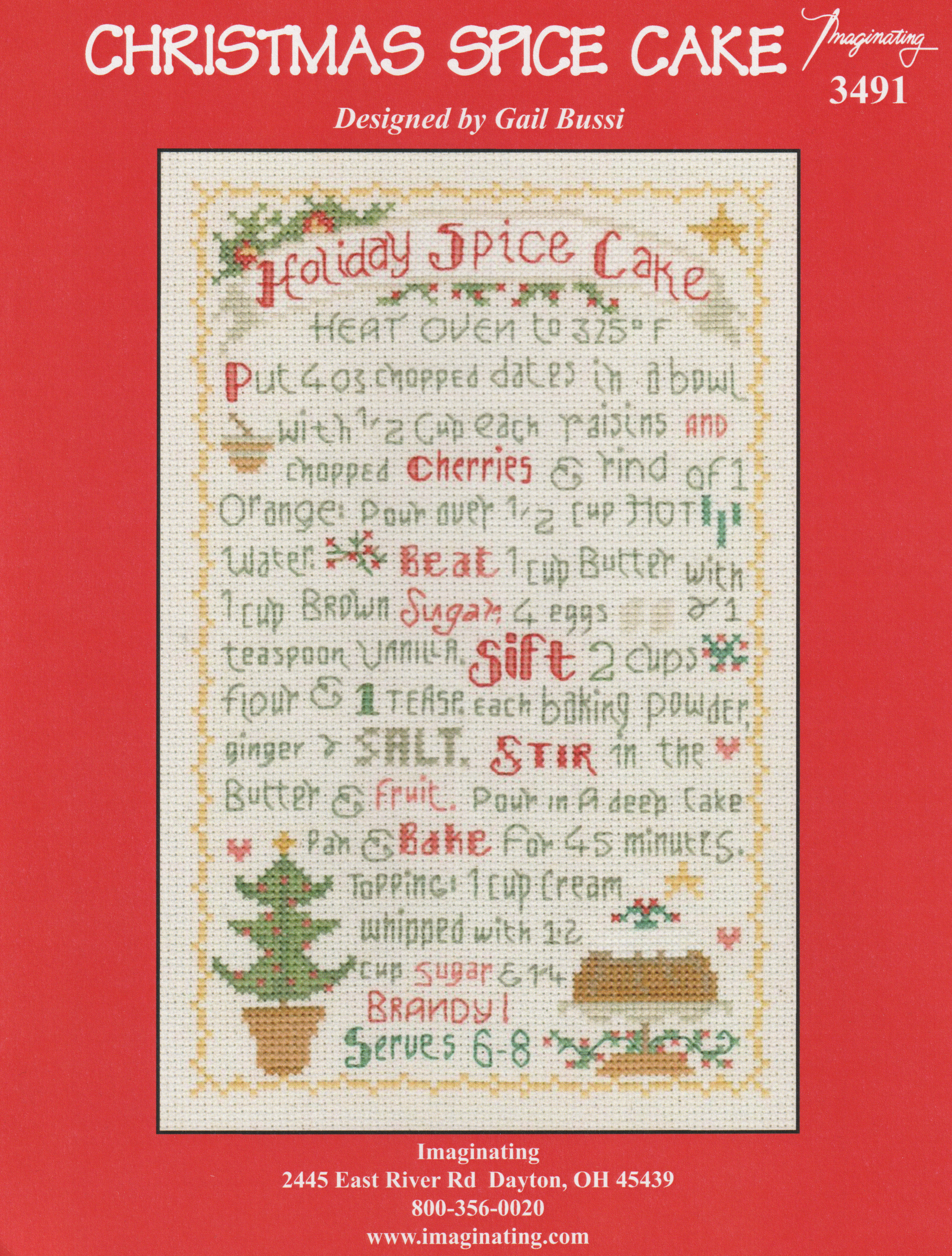 Christmas Spice Cake - Cross Stitch Pattern
