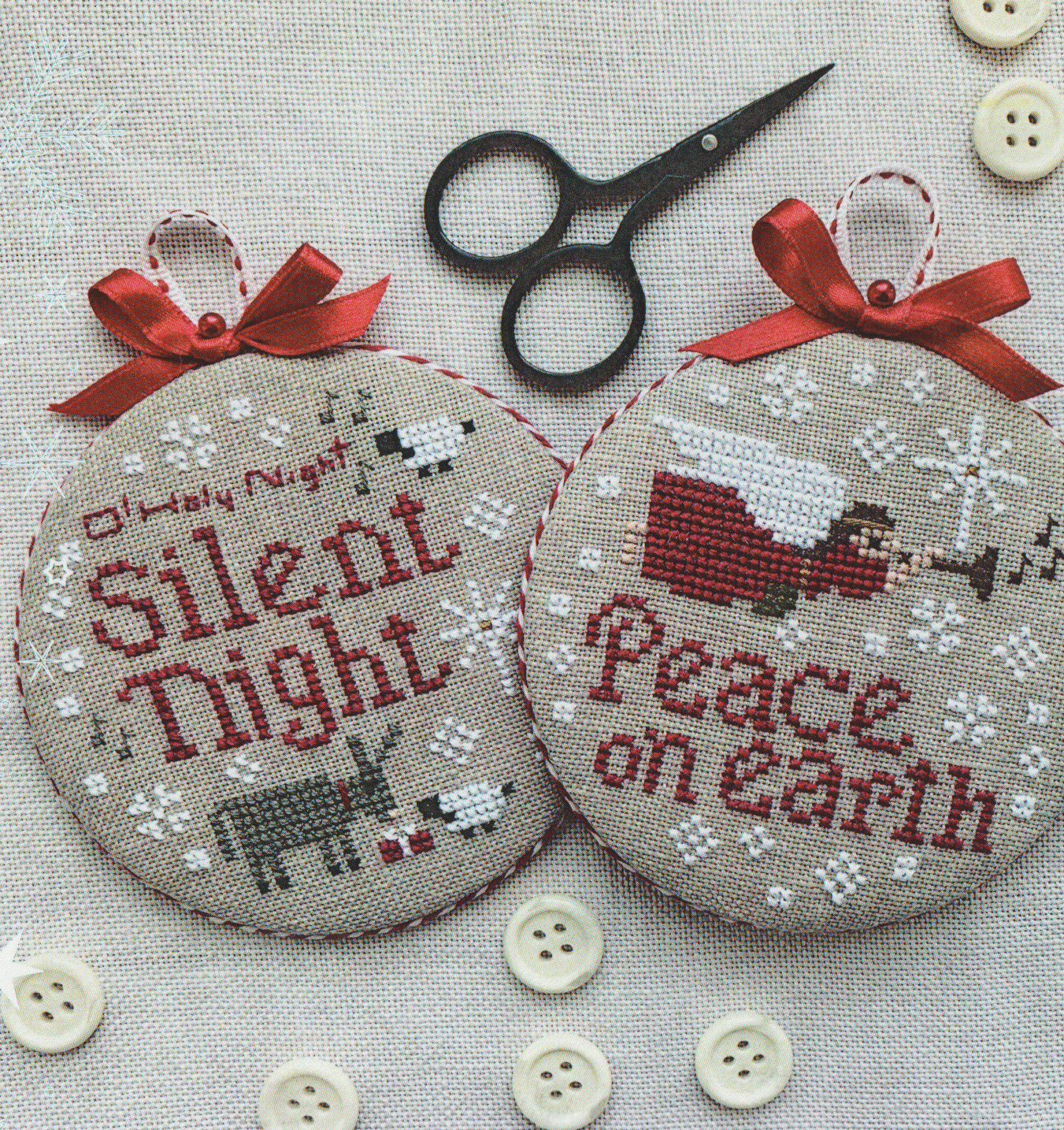 Joyful Christmas Ornaments - Cross Stitch Pattern