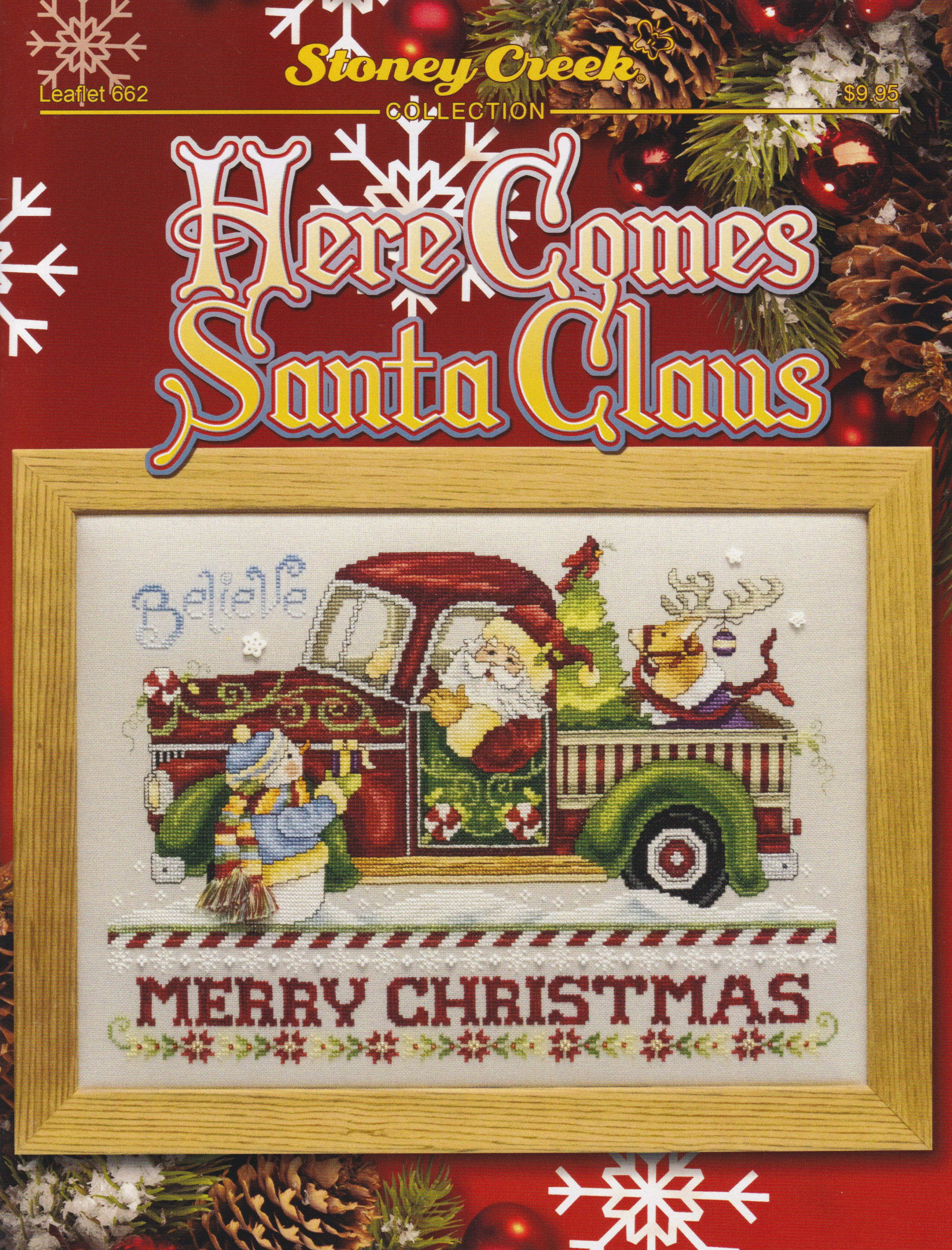 Here Comes Santa Claus - Christmas Cross Stitch Pattern
