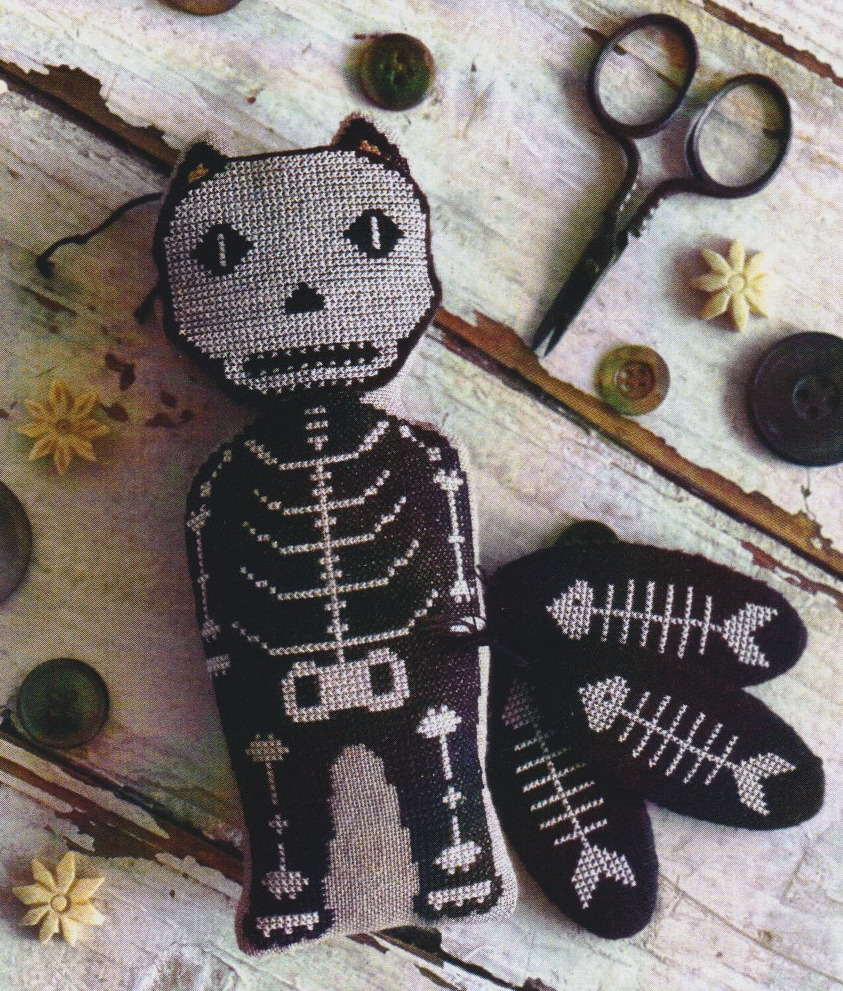 Bones Animal Crackers - Halloween Cross Stitch Pattern