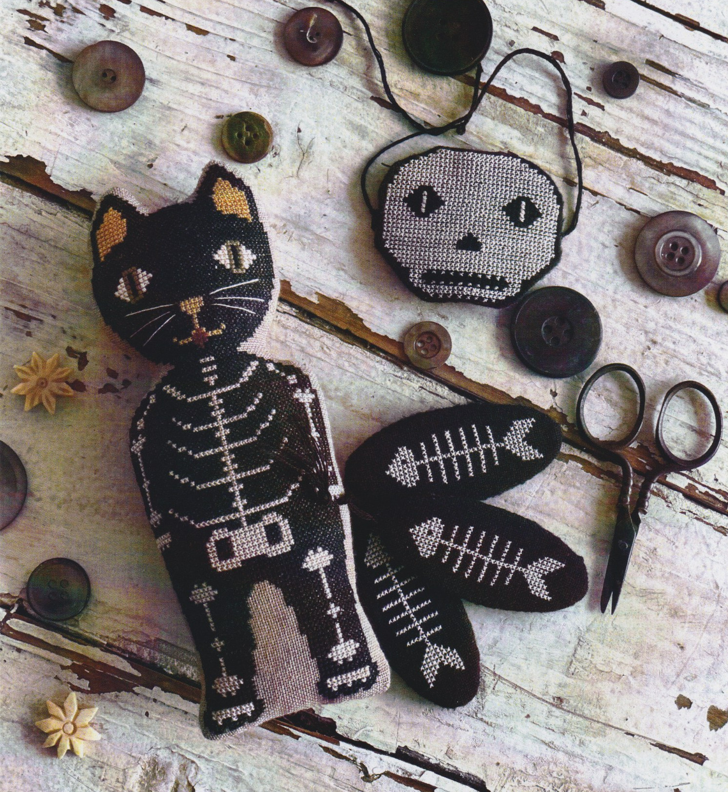 Bones Animal Crackers - Halloween Cross Stitch Pattern