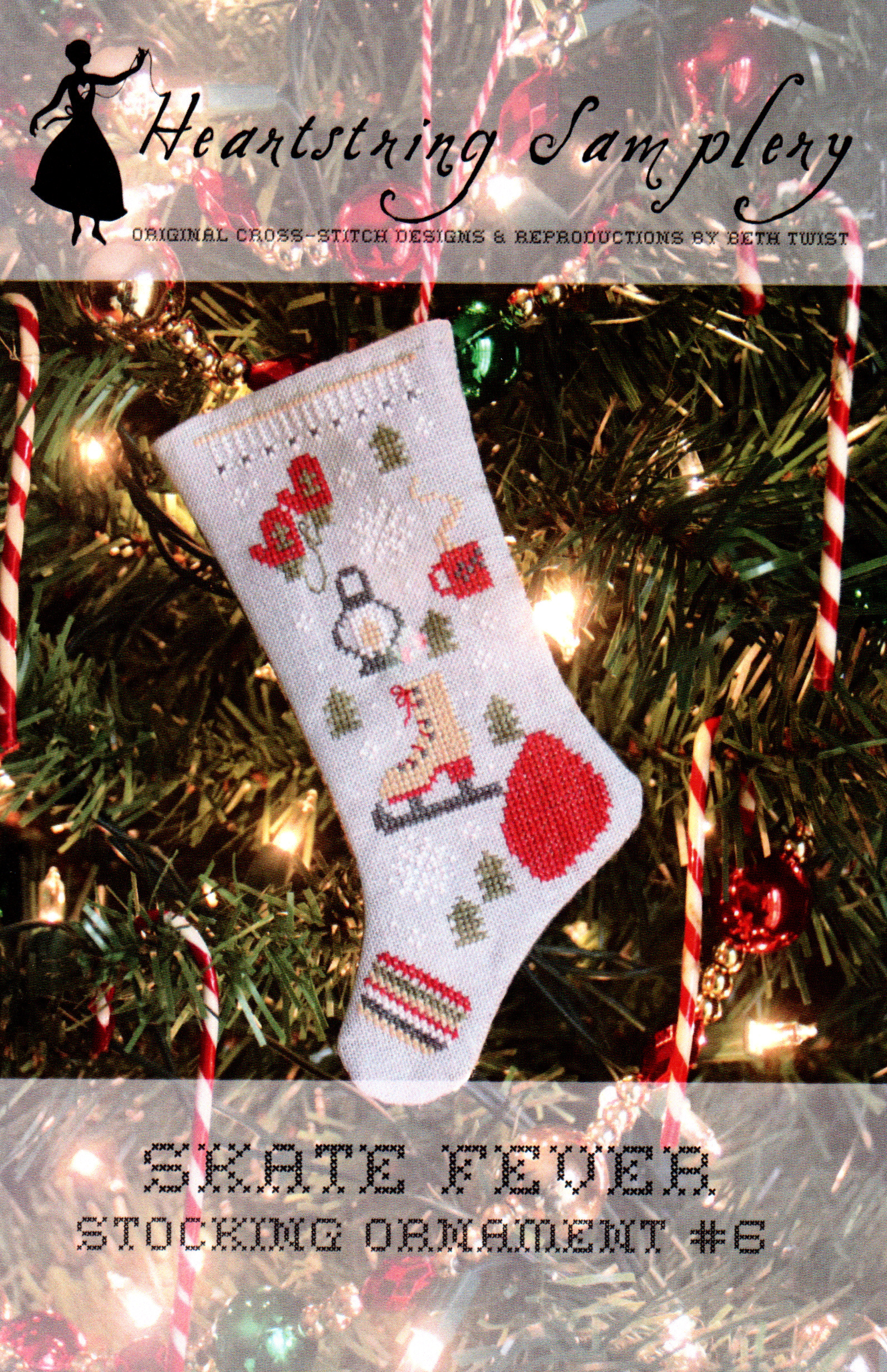 Skate Fever - Christmas Stocking Cross Stitch Pattern