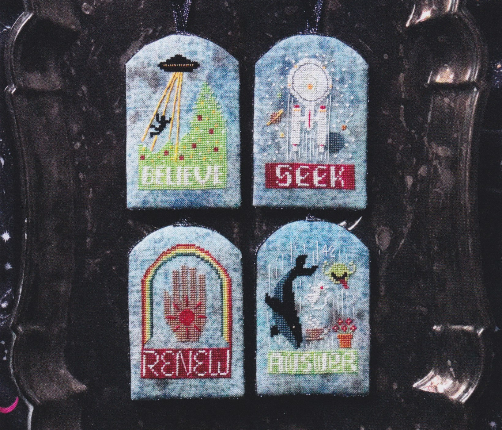 Out There Ornament Set - Christmas Cross Stitch Pattern