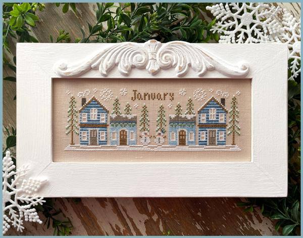 January Mini Village - Cross Stitch Pattern
