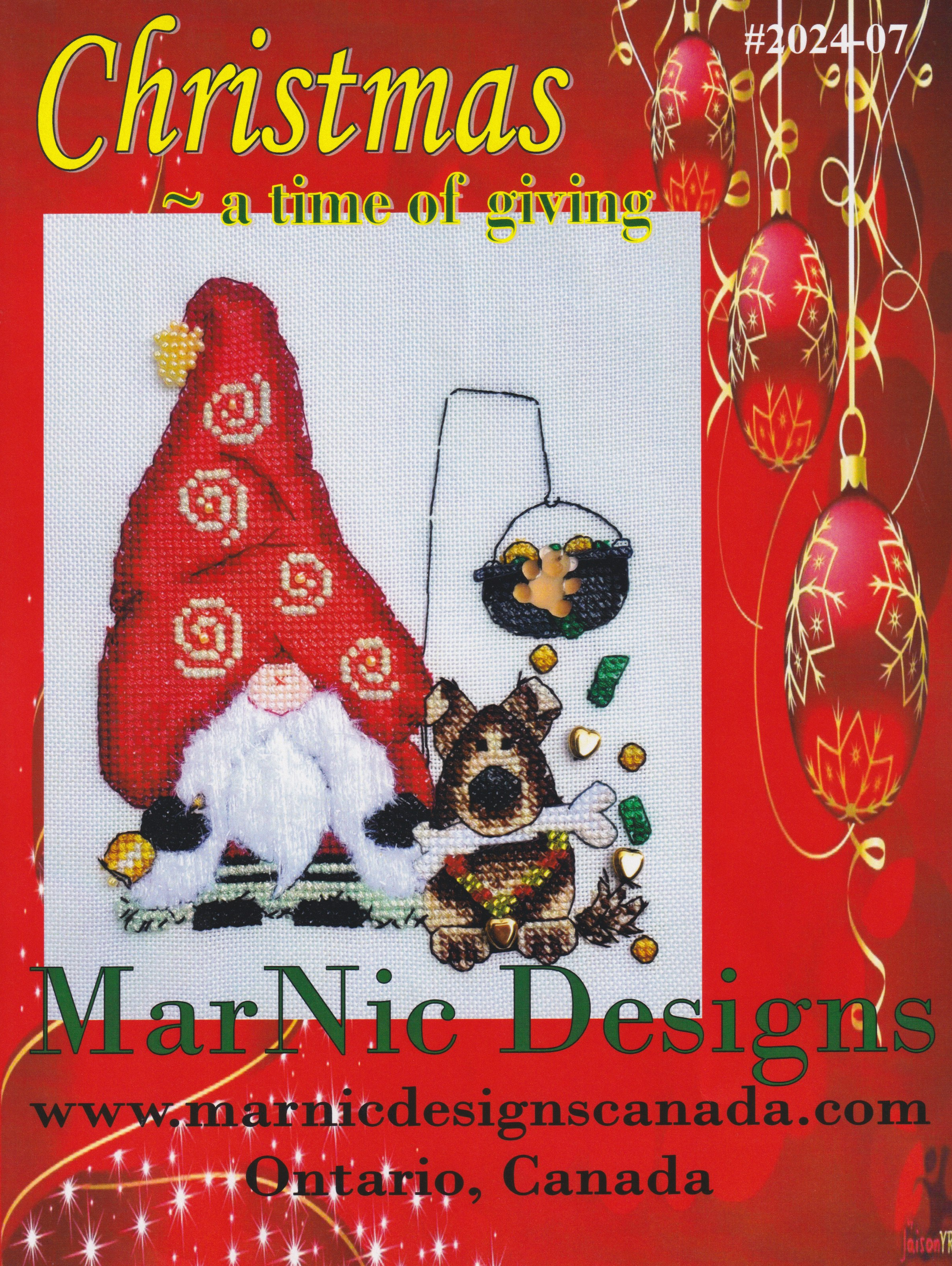Christmas - A Time Of Giving Gnome - Cross Stitch Pattern