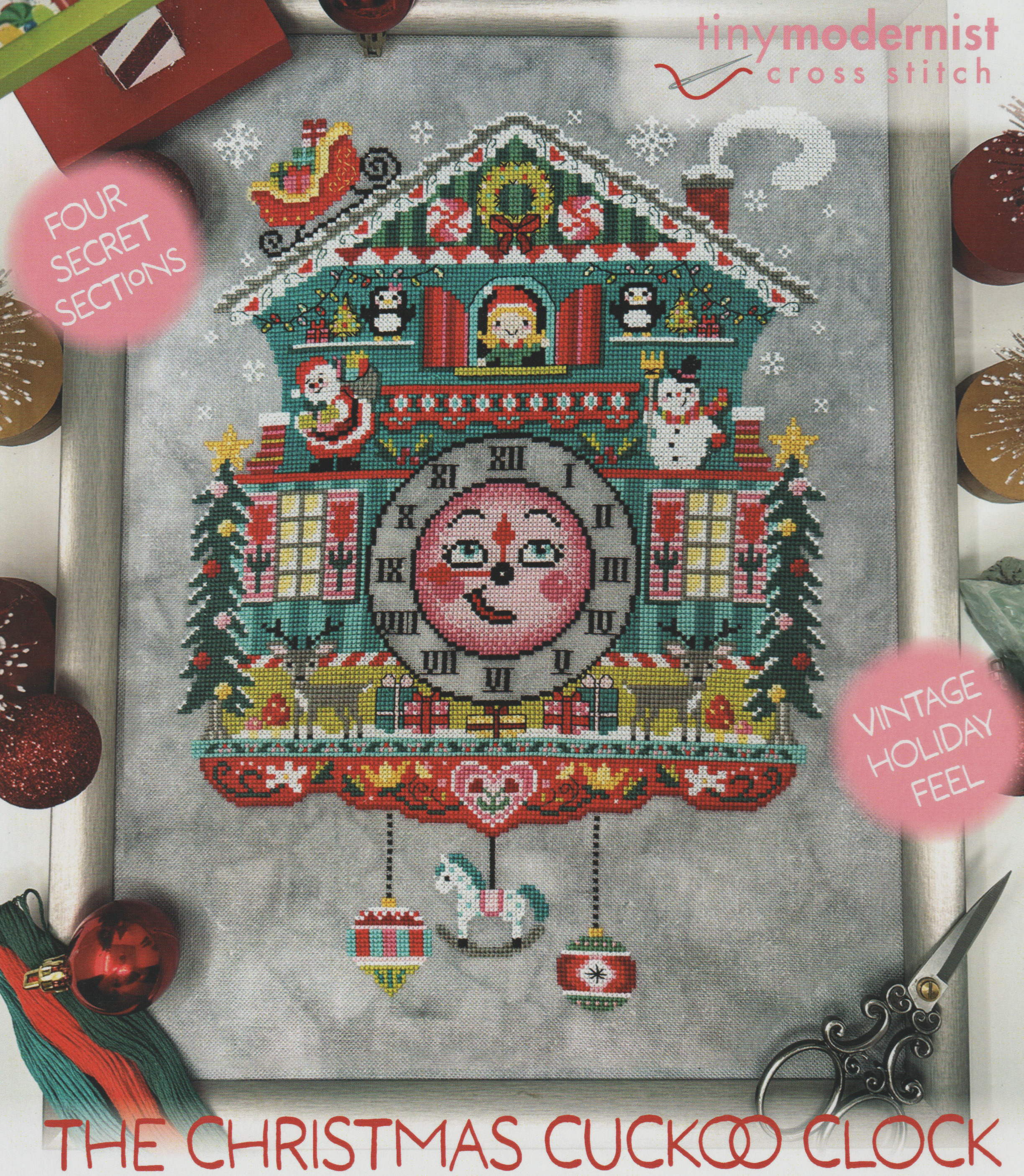 Christmas Cuckoo Clock 4 - Cross Stitch Pattern