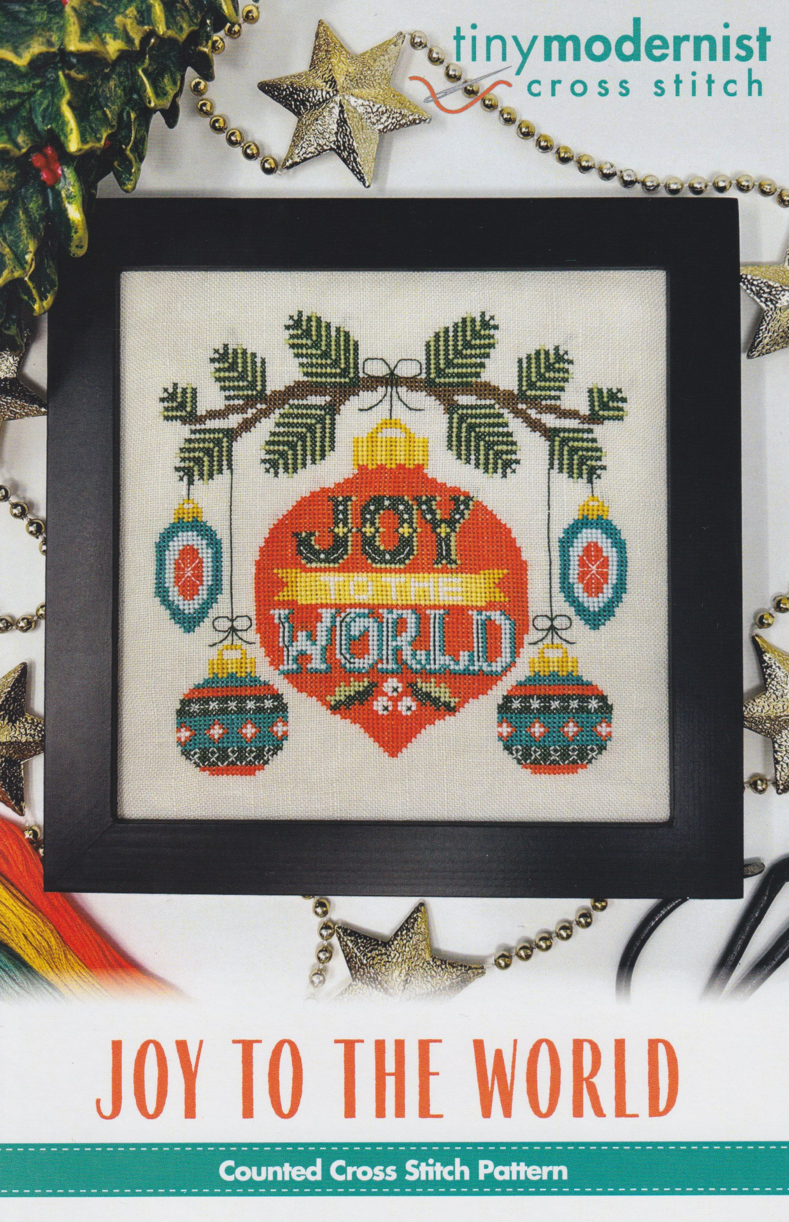 Joy To The World - Christmas Ornament Cross Stitch Pattern