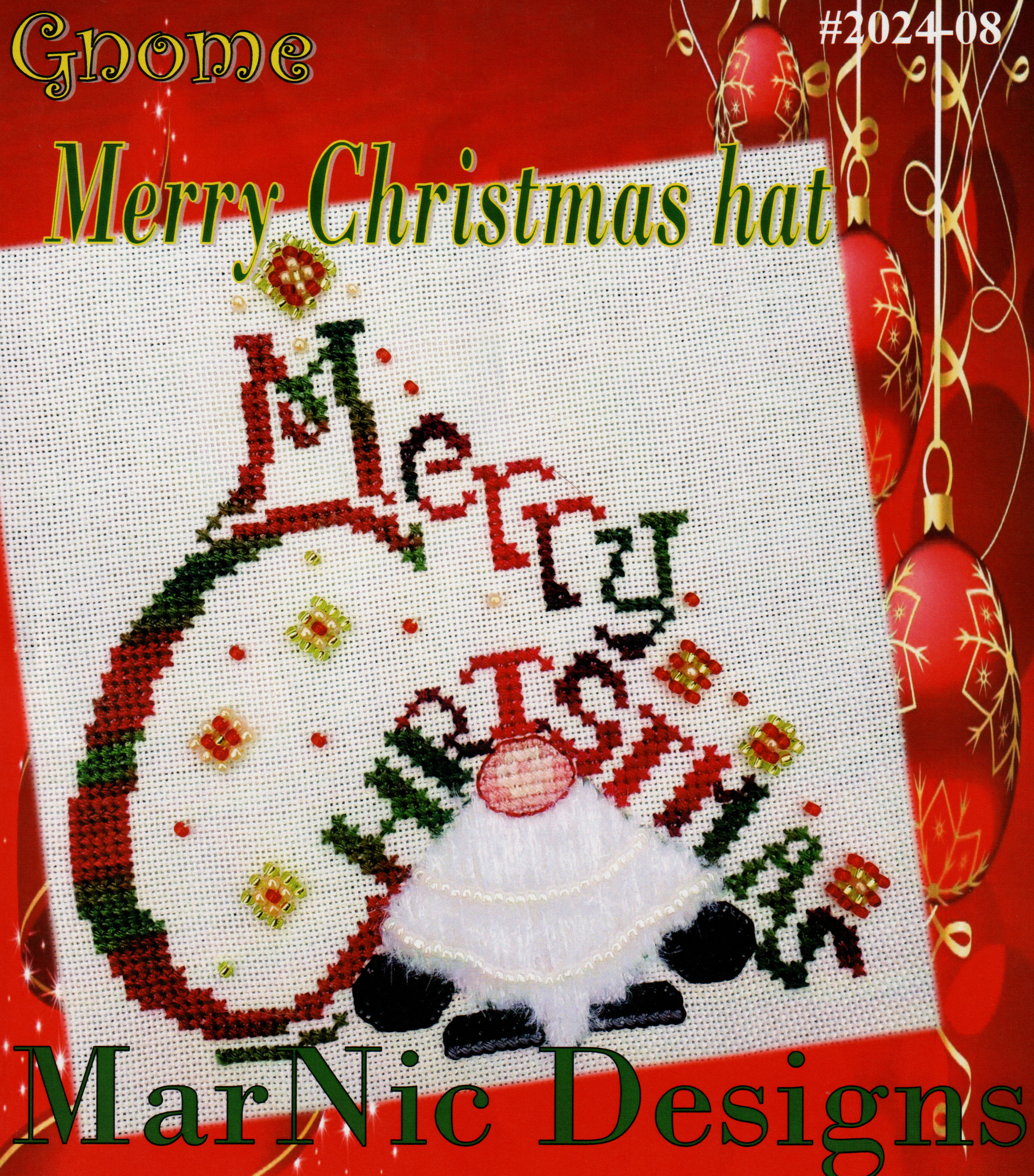 Merry Christmas Hat Gnome - Cross Stitch Pattern