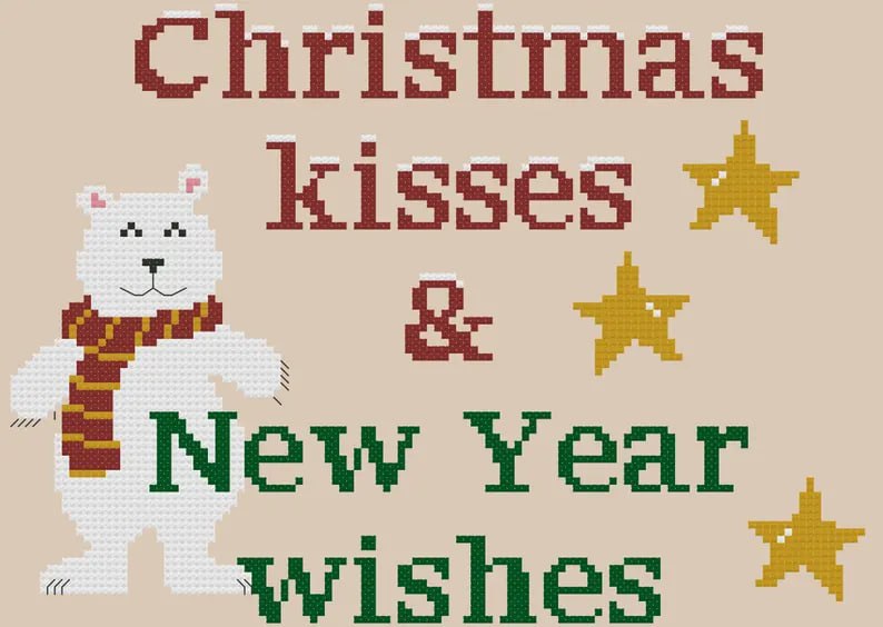 Christmas Kisses - Cross Stitch Pattern