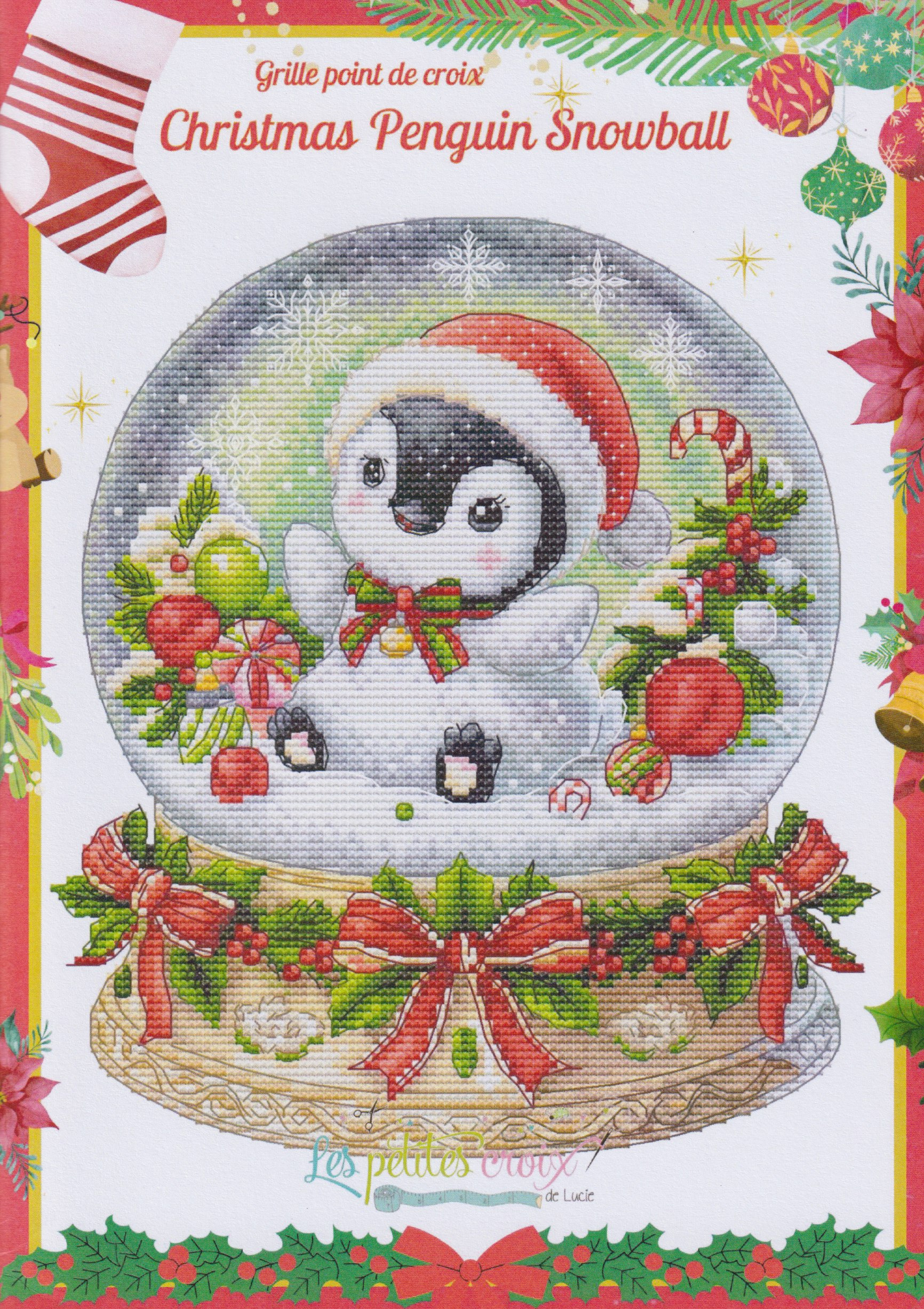 Christmas Penguin Snowball - Cross Stitch Pattern