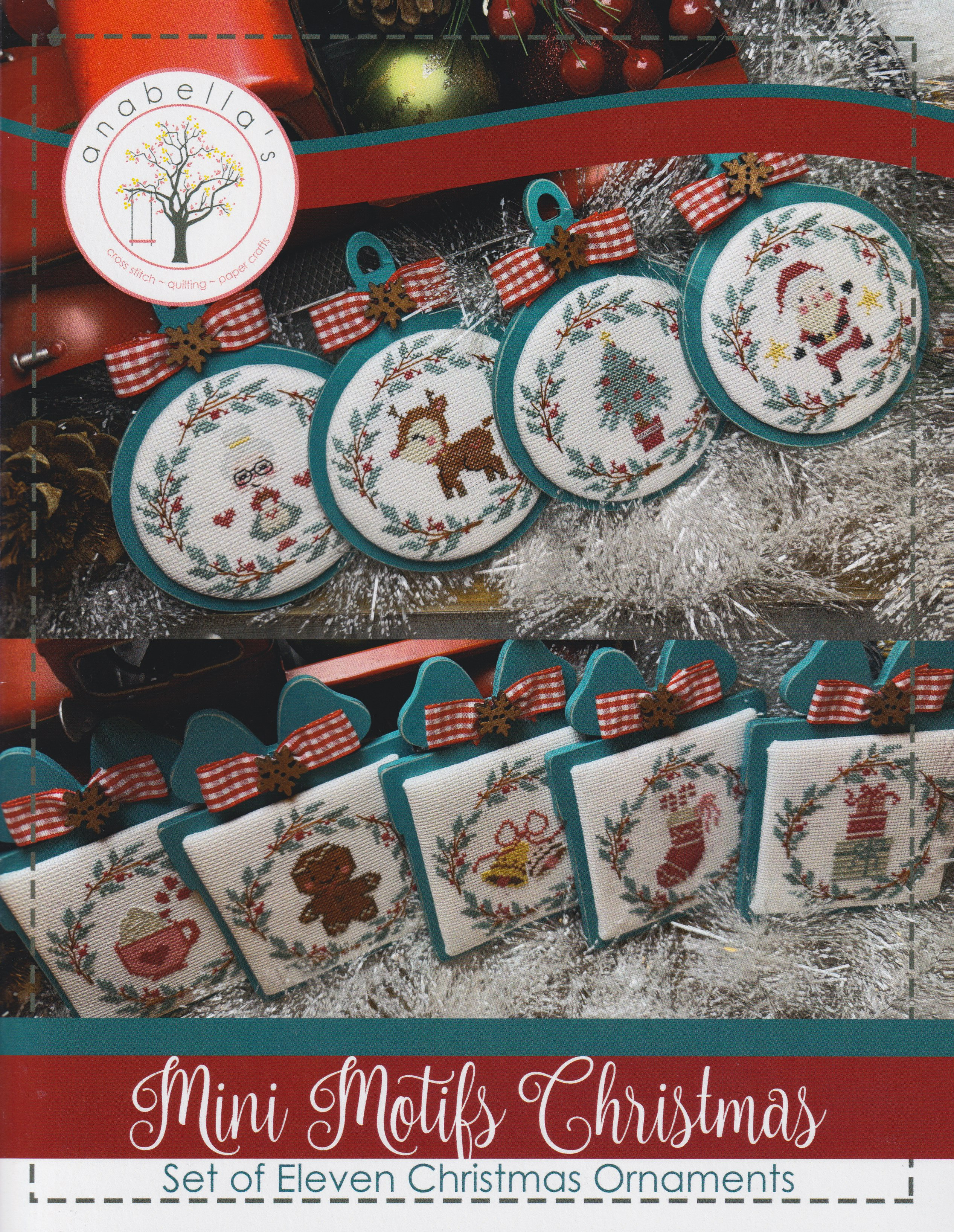 Mini Motif Christmas Ornament Set Of 11 - Cross Stitch 