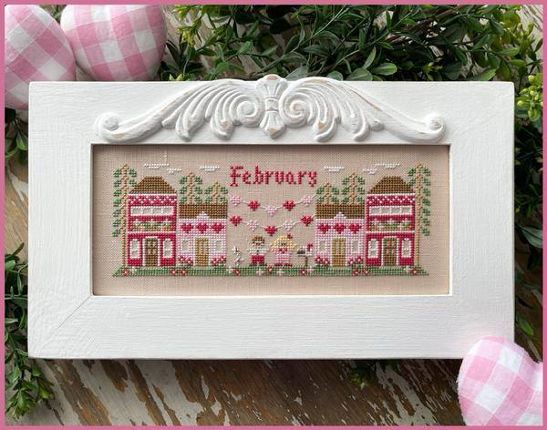 February Mini Village - Valentine Cross Stitch Pattern 