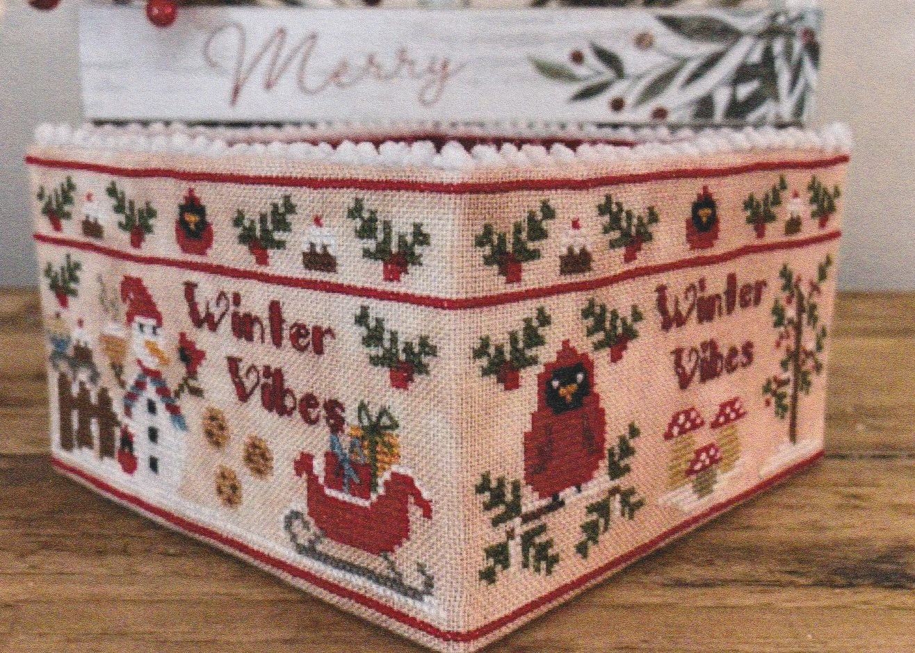 Winter Vibes Sewing Basket - Christmas Cross Stitch Pattern