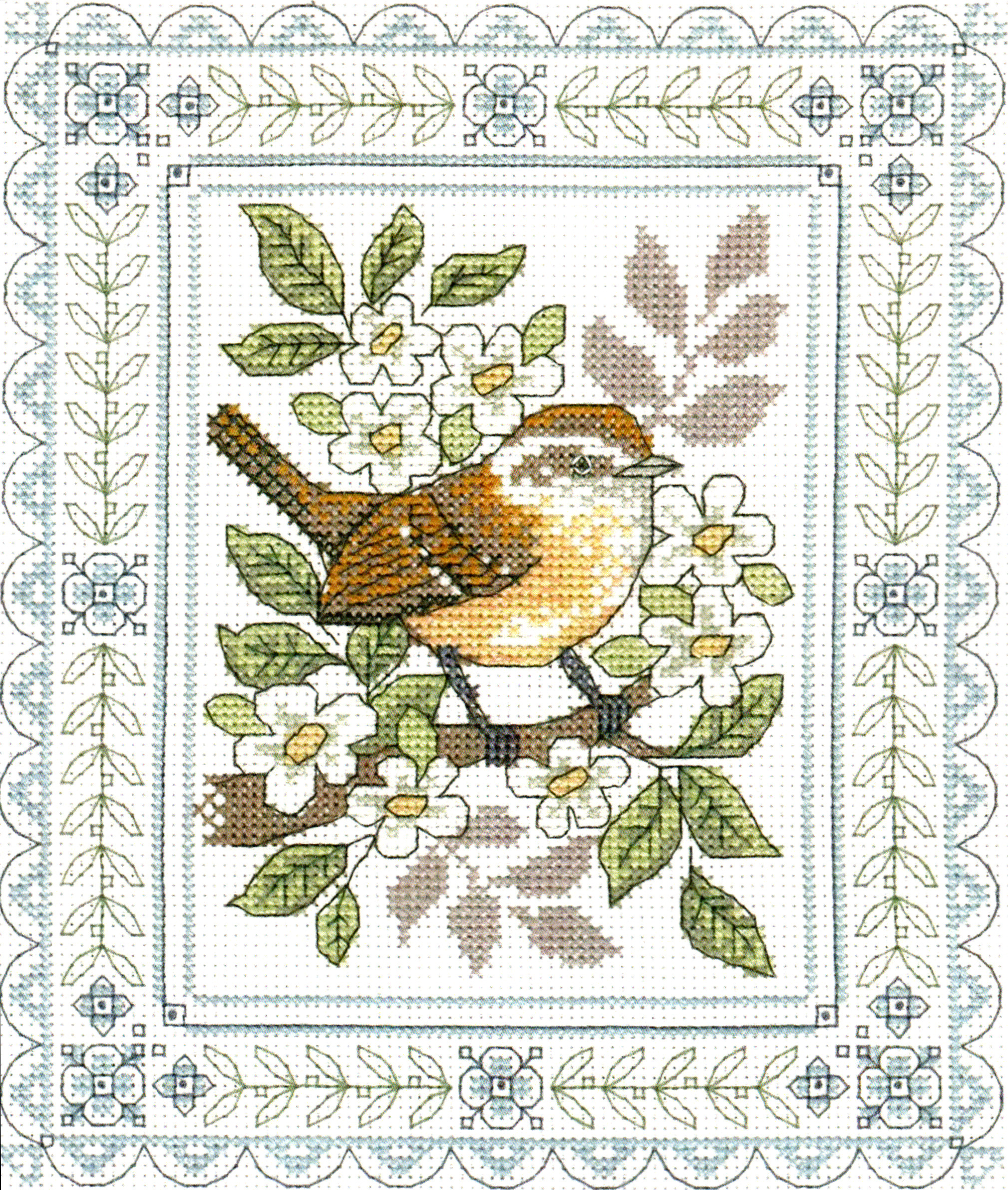 Spring Sparrow - Cross Stitch Pattern