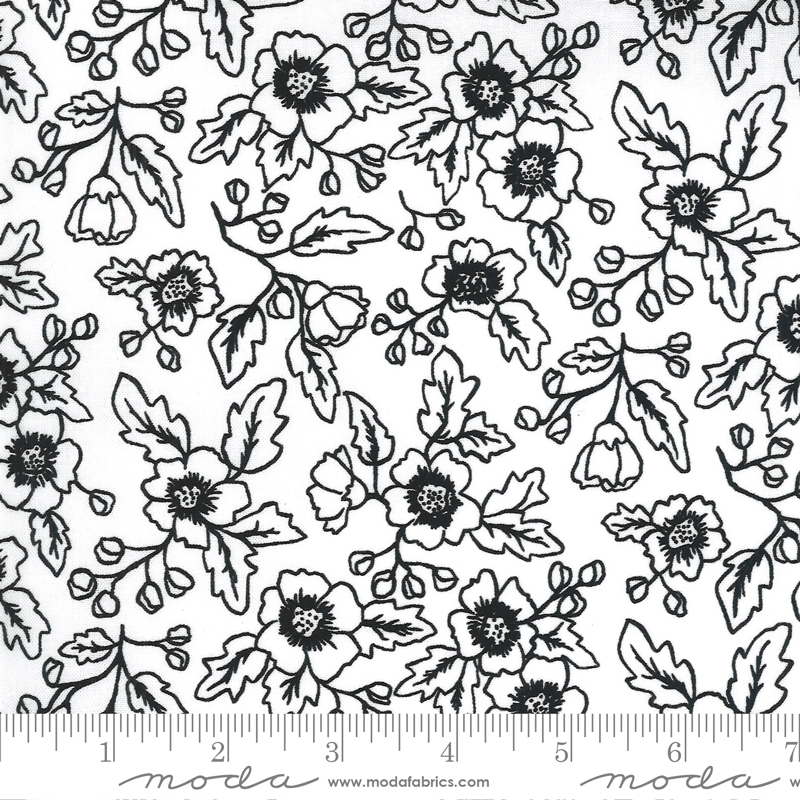 Midnight Magic 2 Ghost - Gothic Bloom - Quilt Fabric