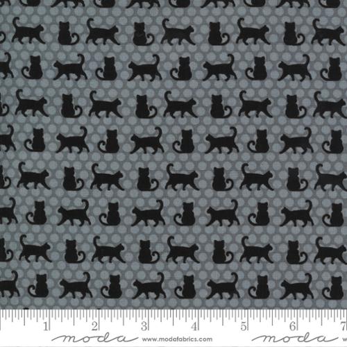 Midnight Magic 2 Mist - Cat Parade Halloween - Quilt Fabric