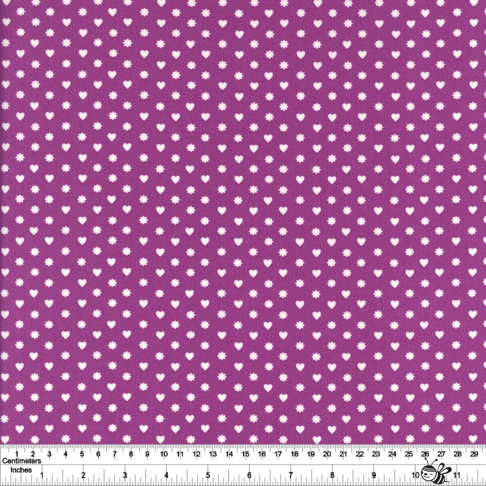 Love Lily Orchid - I Heart Flowers Dot - Quilt Fabric