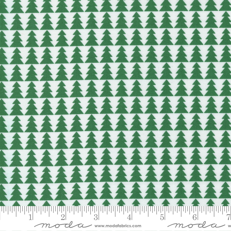 Candy Cane Lane Evergreen - Pine Trees  - Quilt Fabric