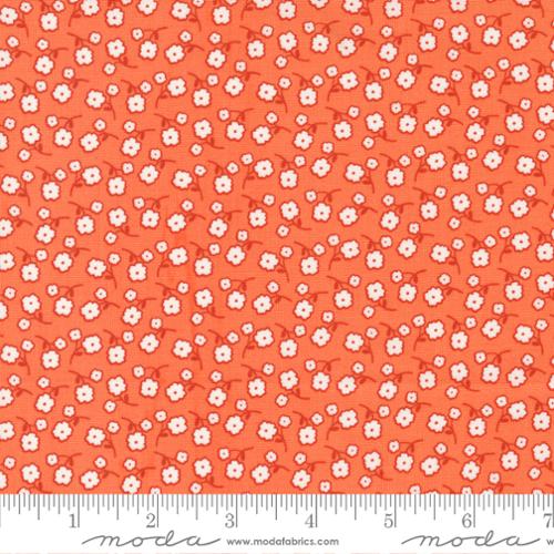 Zinnia Clementine - Sunny Flowers Ditsy - Quilt Fabric