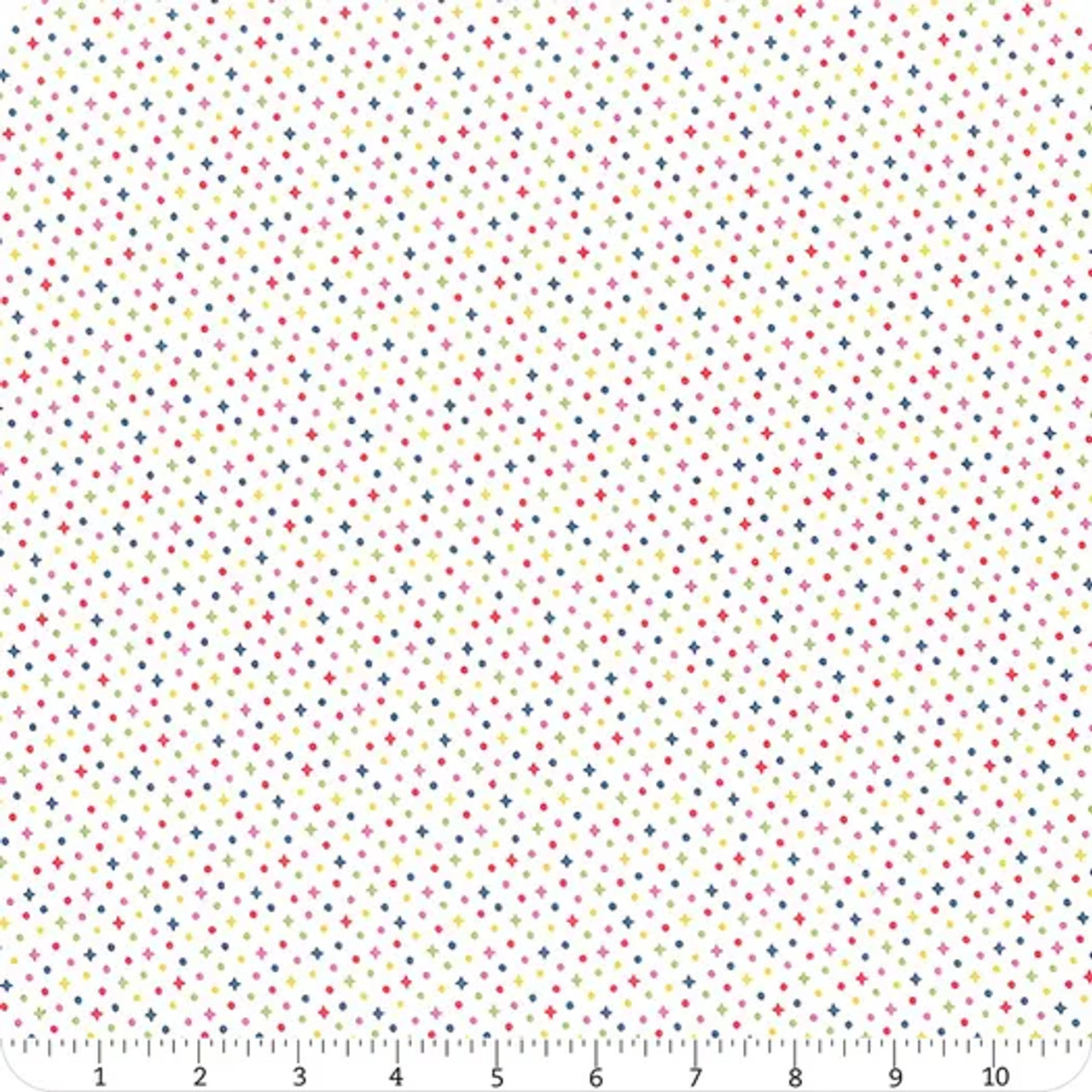 Zinnia Rainbow - Pollen - Quilt Fabric