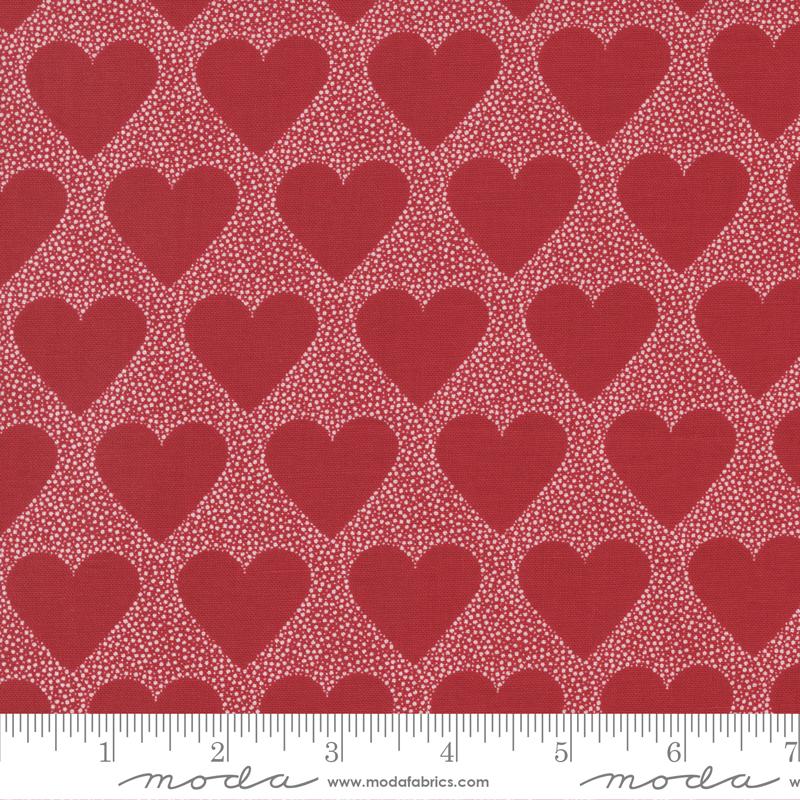 XOXO Hearts - I Heart You Lipstick - Quilt Fabric