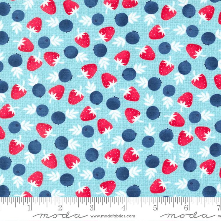 Berry Basket Blue Raspberry - Quilt Fabric