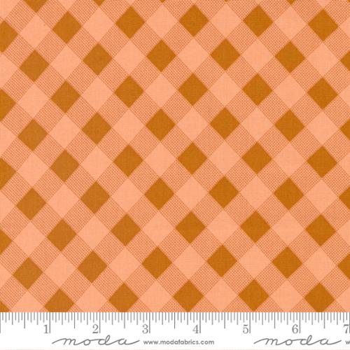 Meander Picnic Check Peach - Quilt Fabric