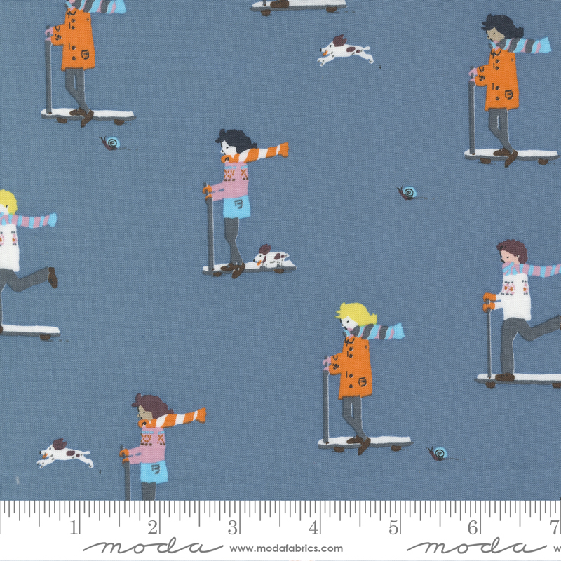 Pips Scoot Blueberry - Quilt Fabric