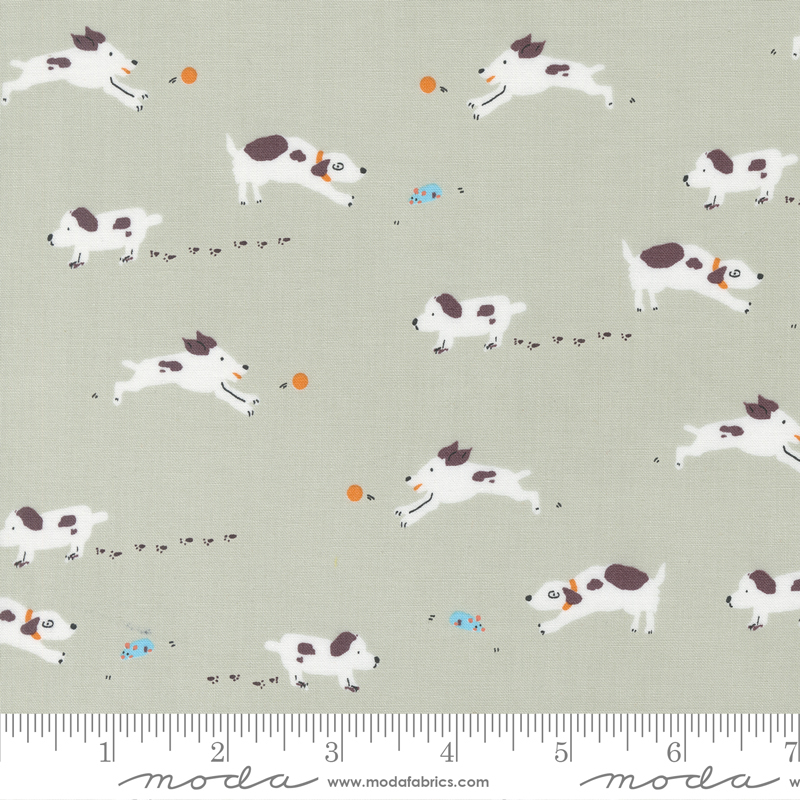 Pips Puppy Dogs Tails Smudge - Quilt Fabric