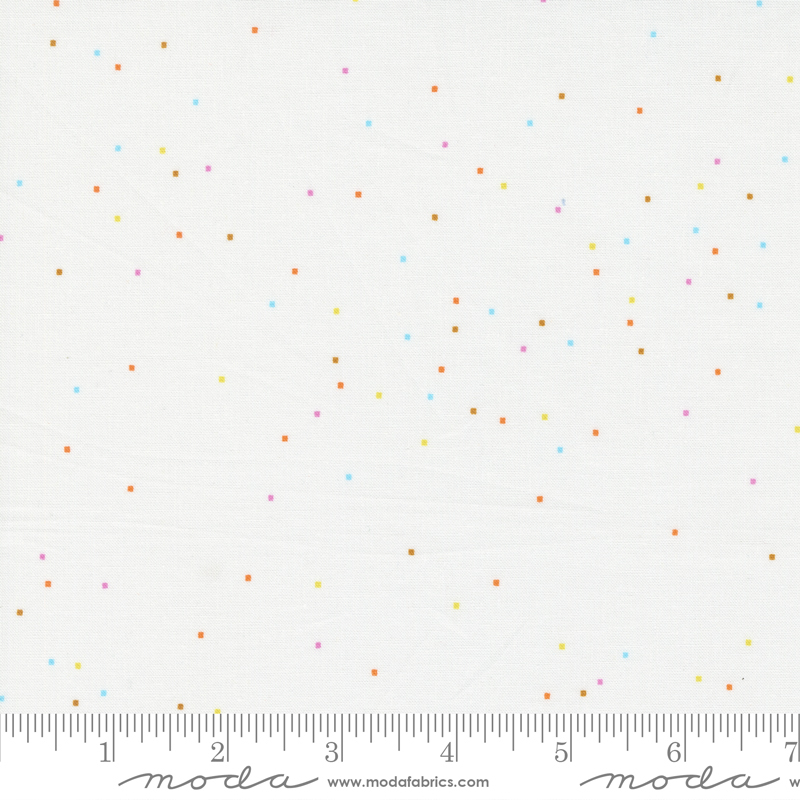 Pips Pixel Dot Milk - Quilt Fabric