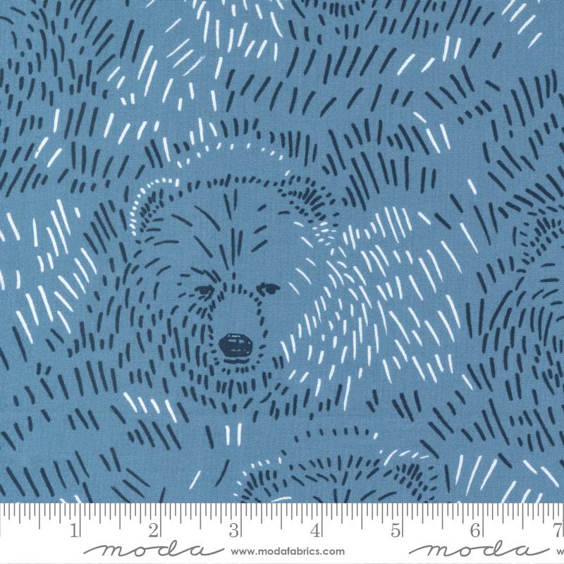 Marigold Bears Cornflower - Novelty Bears - Quilt Fabric