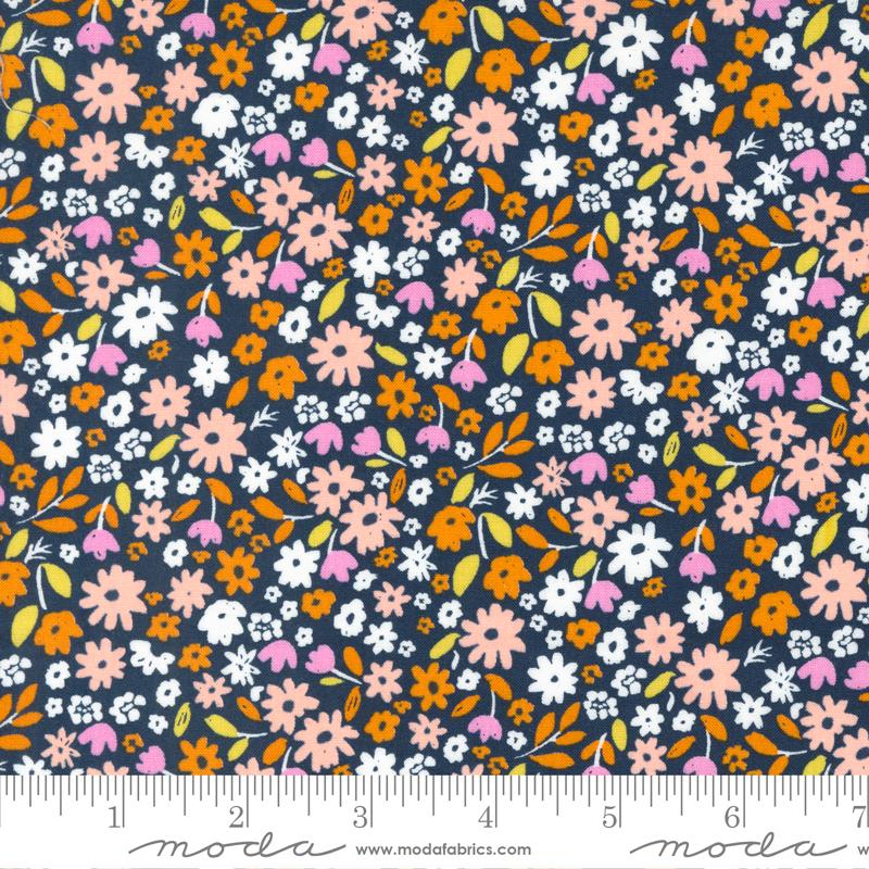 Marigold Summer Night - Small Floral - Quilt Fabric