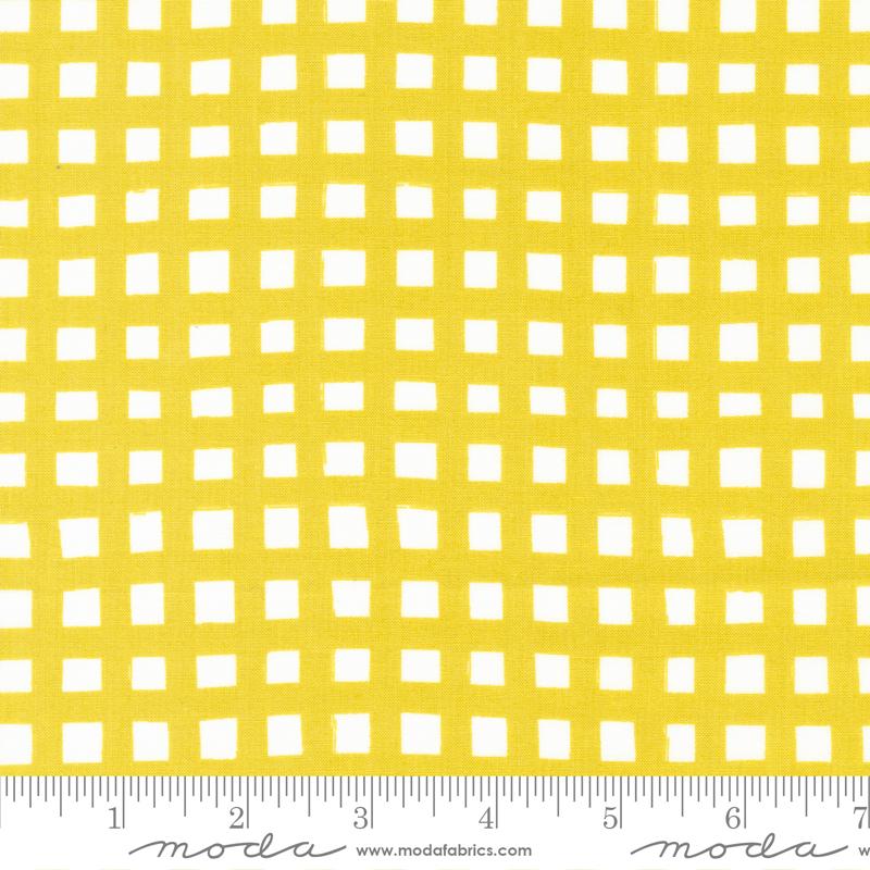 Marigold Paint Check Buttercup - Quilt Fabric