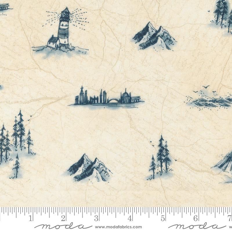 Longshore Bucket List Flag - Quilt Fabric