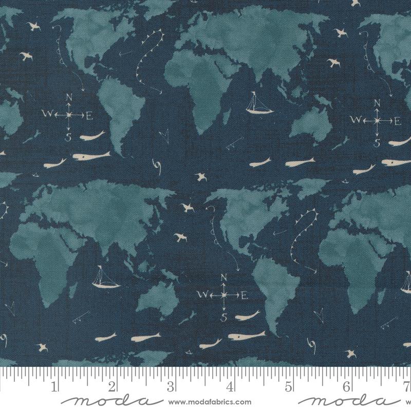 Longshore Seafarers Way Night - Quilt Fabric