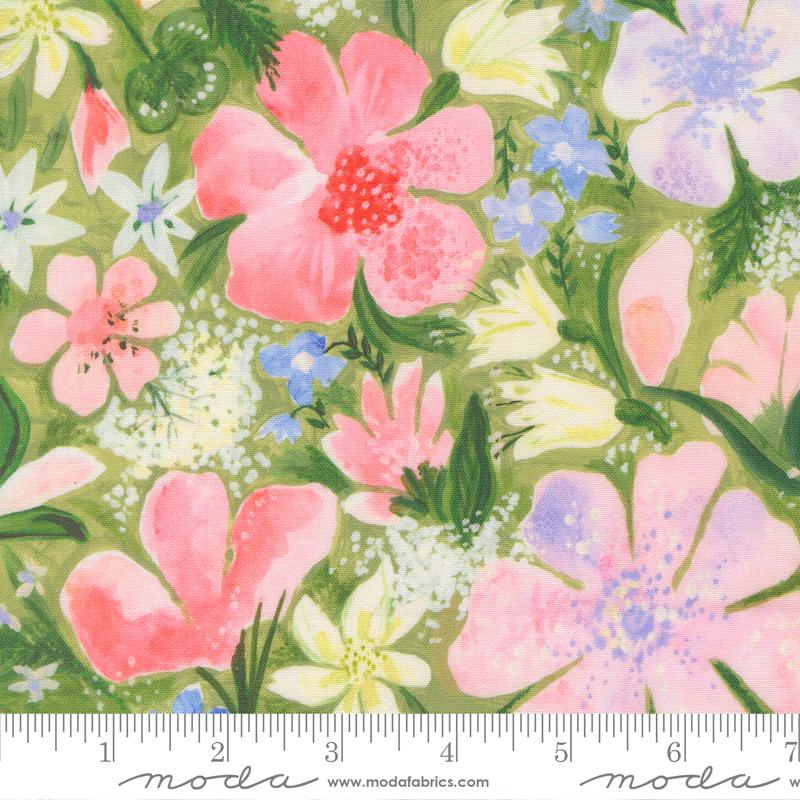 Sweet Cecily Blooms Stem - Quilt Fabric