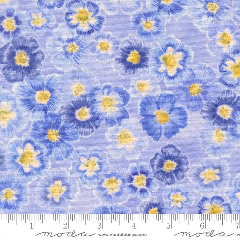 Delphinium Flowers Bluebell - Quilt Fabric