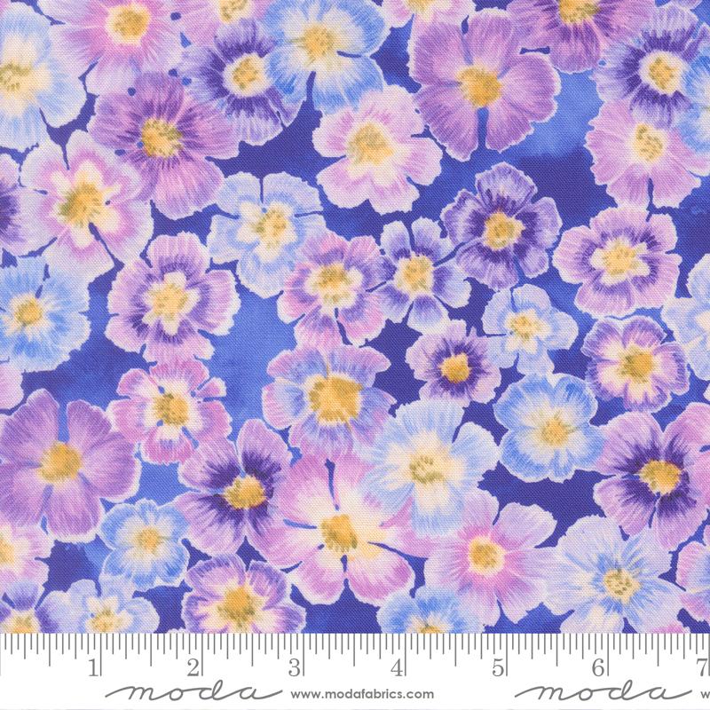 Delphinium Flowers Agapanthus - Quilt Fabric