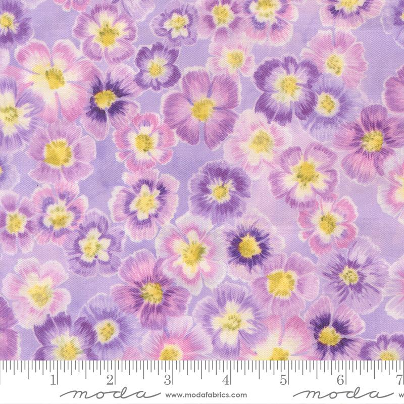 Delphinium Flowers Mauve - Quilt Fabric