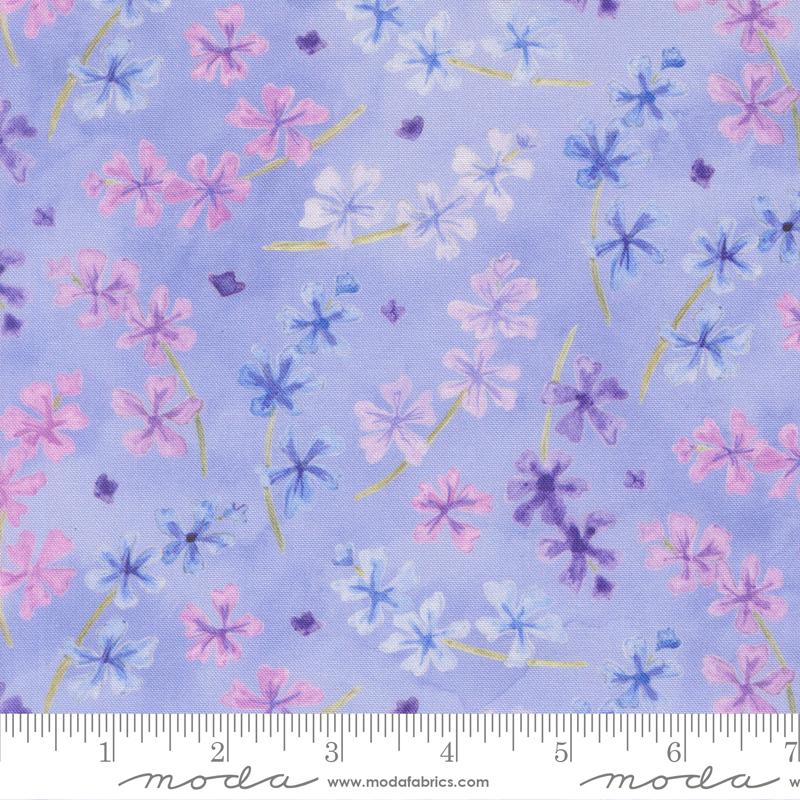 Delphinium Lilac Bluebell - Quilt Fabric
