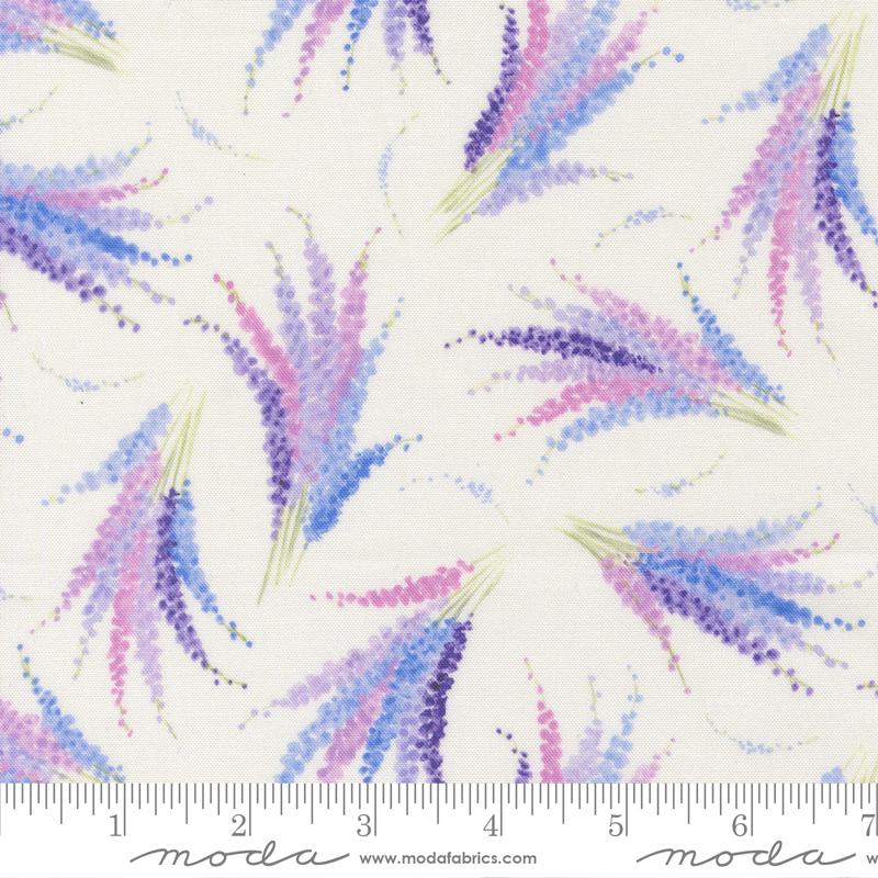 Delphinium Larkspur Snowdrop - Quilt Fabric