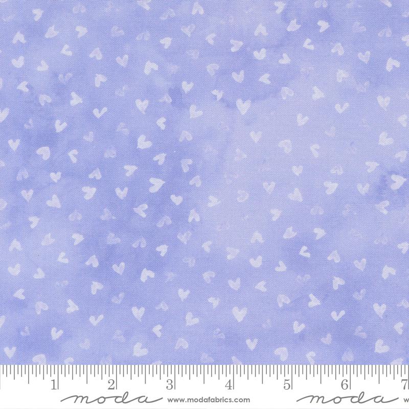 Delphinium Hearts Lilac - Quilt Fabric