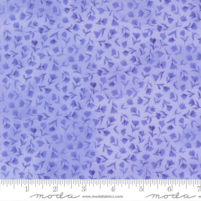 Delphinium Floral Bluebell - Quilt Fabric
