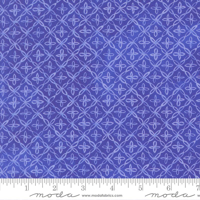 Delphinium Checkers Agapanthus - Quilt Fabric