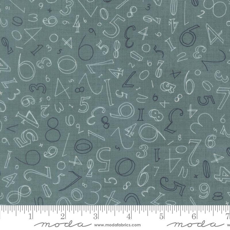 Data Numerals Turing - Quilt Fabric, zoomed in. Select this picture to zoom back out.