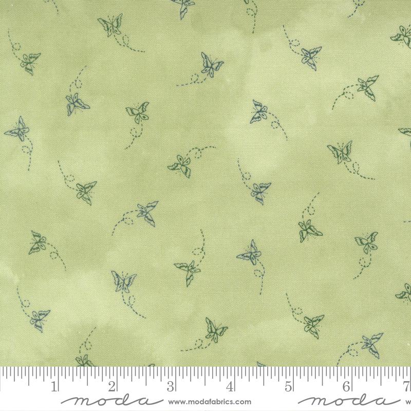 Flutterby Flight Brimstone - Quilt Fabric, zoomed in. Select this picture to zoom back out.