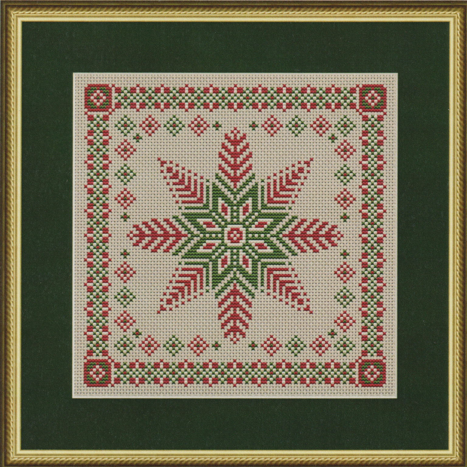 Peppermint Sweater Snowflake - Cross Stitch Pattern 
