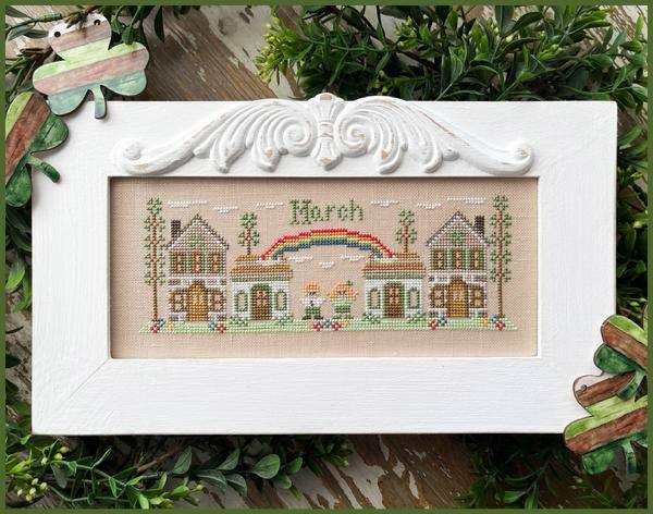 March Mini Village - Cross Stitch Pattern