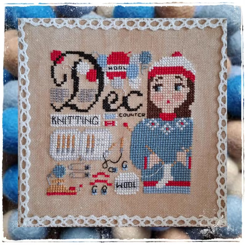 December - Happy Hobby Month - Cross Stitch Pattern